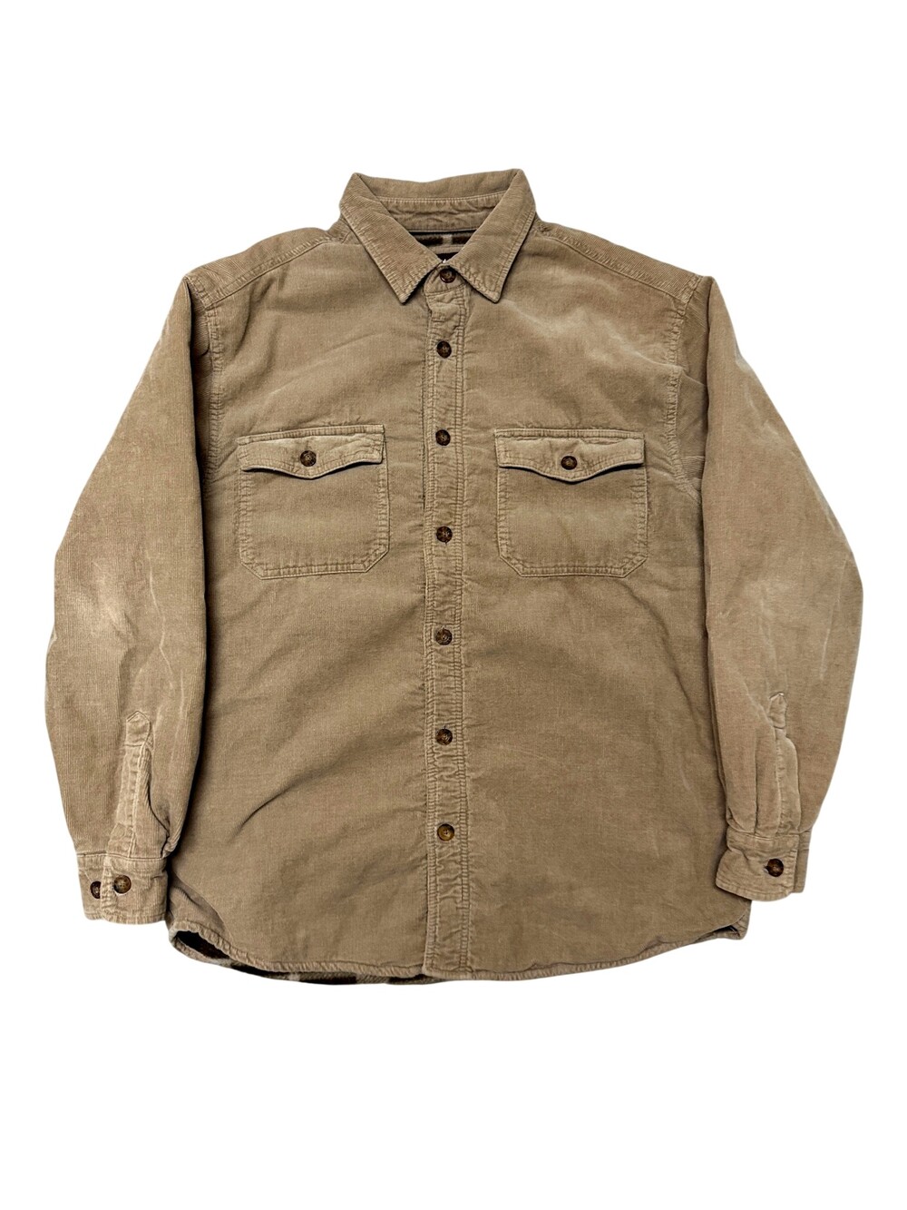 Levi Strauss & Co Shirt Mens Large Beige Corduroy flannel Lined Button Front